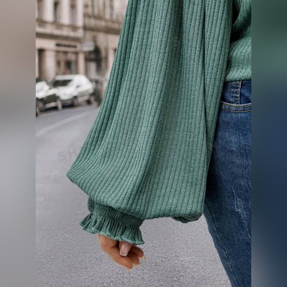 SHEIN Curve 3XL green sweater large sleeves plus size - Picture 4 of 6